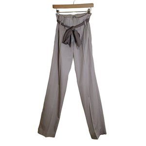 Hoss Intropia Pants Trousers Tan Sash Tie Belt High Waisted Boutique 31x34 EU40